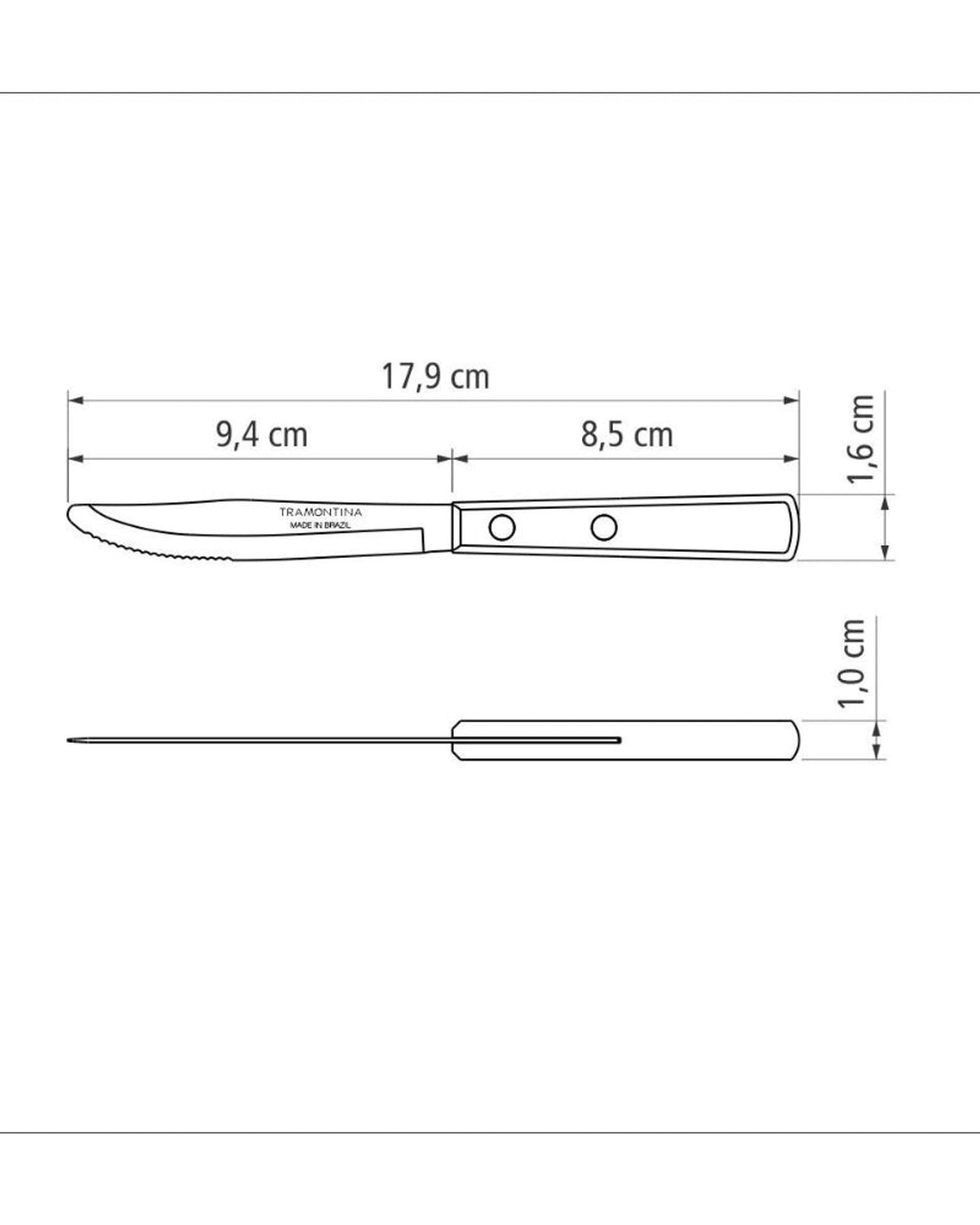 Tramontina Dessert Knife 3Inch Red