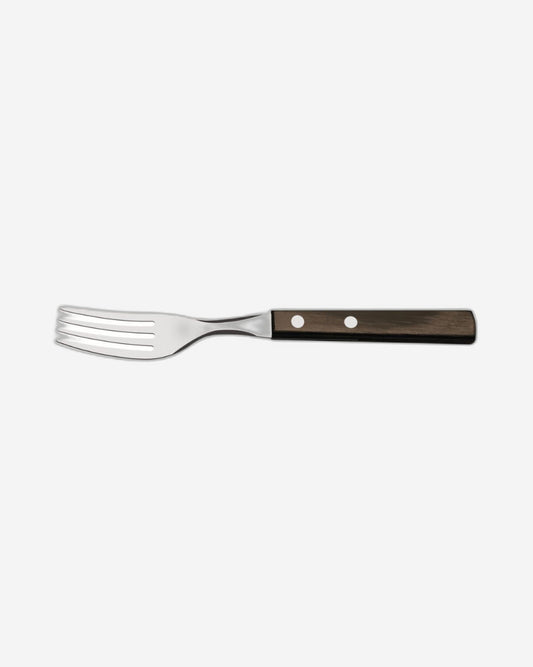Tramontina Dessert Fork with Stainless-Steel Tines and Brown Polywood Treated Wood Handle