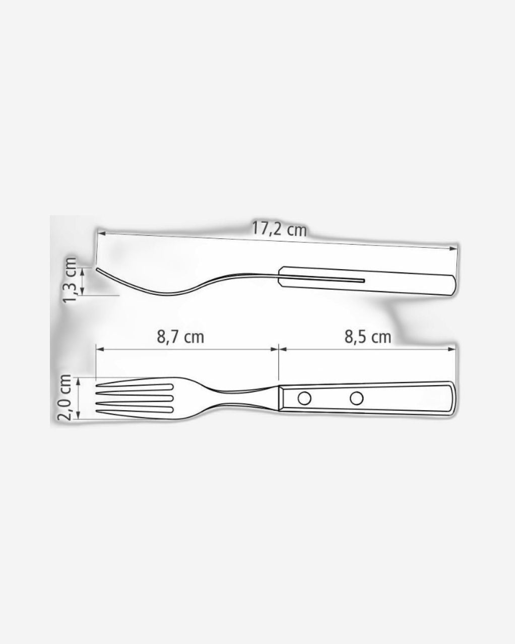 Tramontina Dessert Fork with Stainless-Steel Tines and Brown Polywood Treated Wood Handle