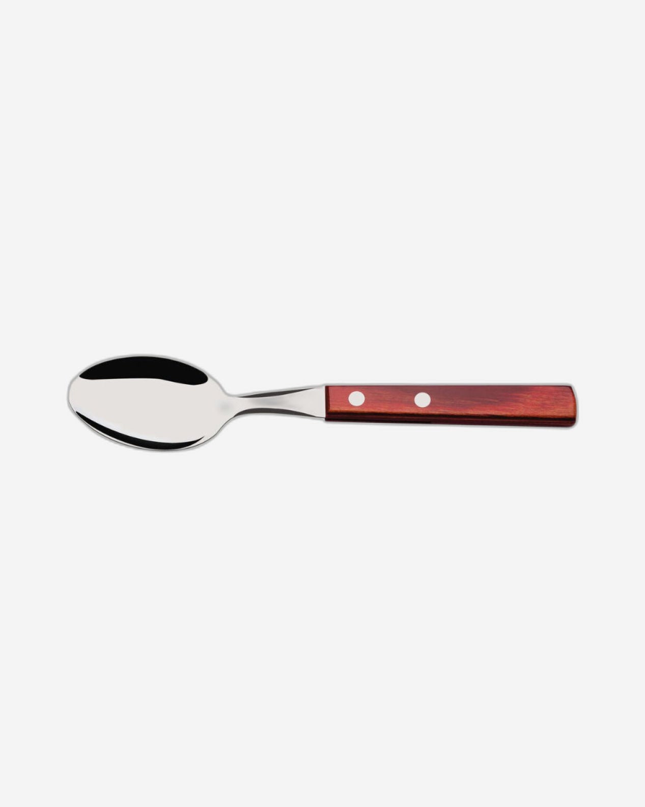 Tramontina Dessert Spoon with Stainless-Steel Bowl and Red Polywood Treated Wood Handle