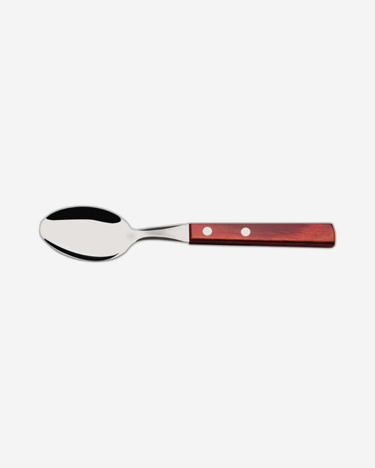 Tramontina Dessert Spoon with Stainless-Steel Bowl and Red Polywood Treated Wood Handle