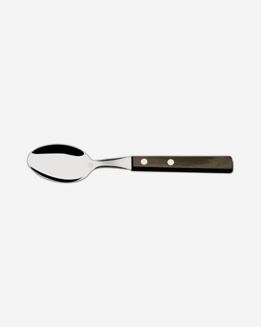 Tramontina Dessert Spoon with Stainless-Steel Bowl and Brown Polywood Treated Wood Handle