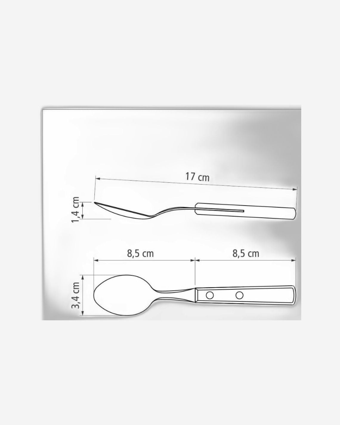 Tramontina Dessert Spoon with Stainless-Steel Bowl and Brown Polywood Treated Wood Handle