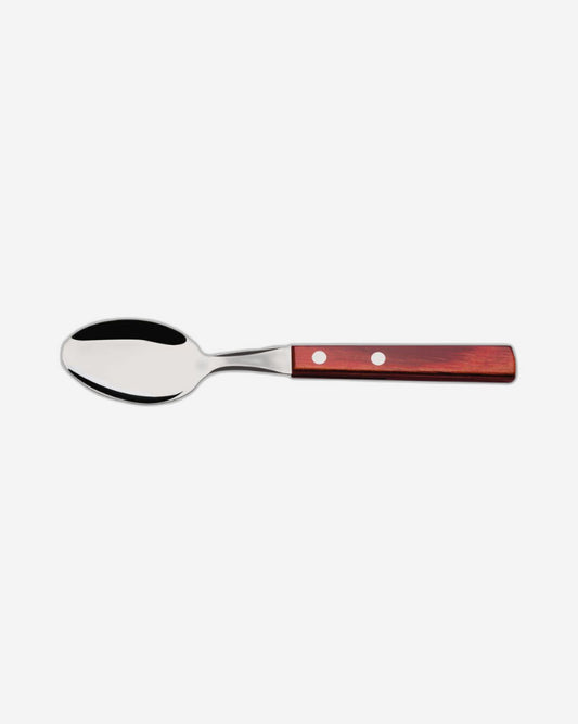 Tramontina Tea Spoon with Stainless-Steel Bowl and Treated Red Polywood Wood Handle