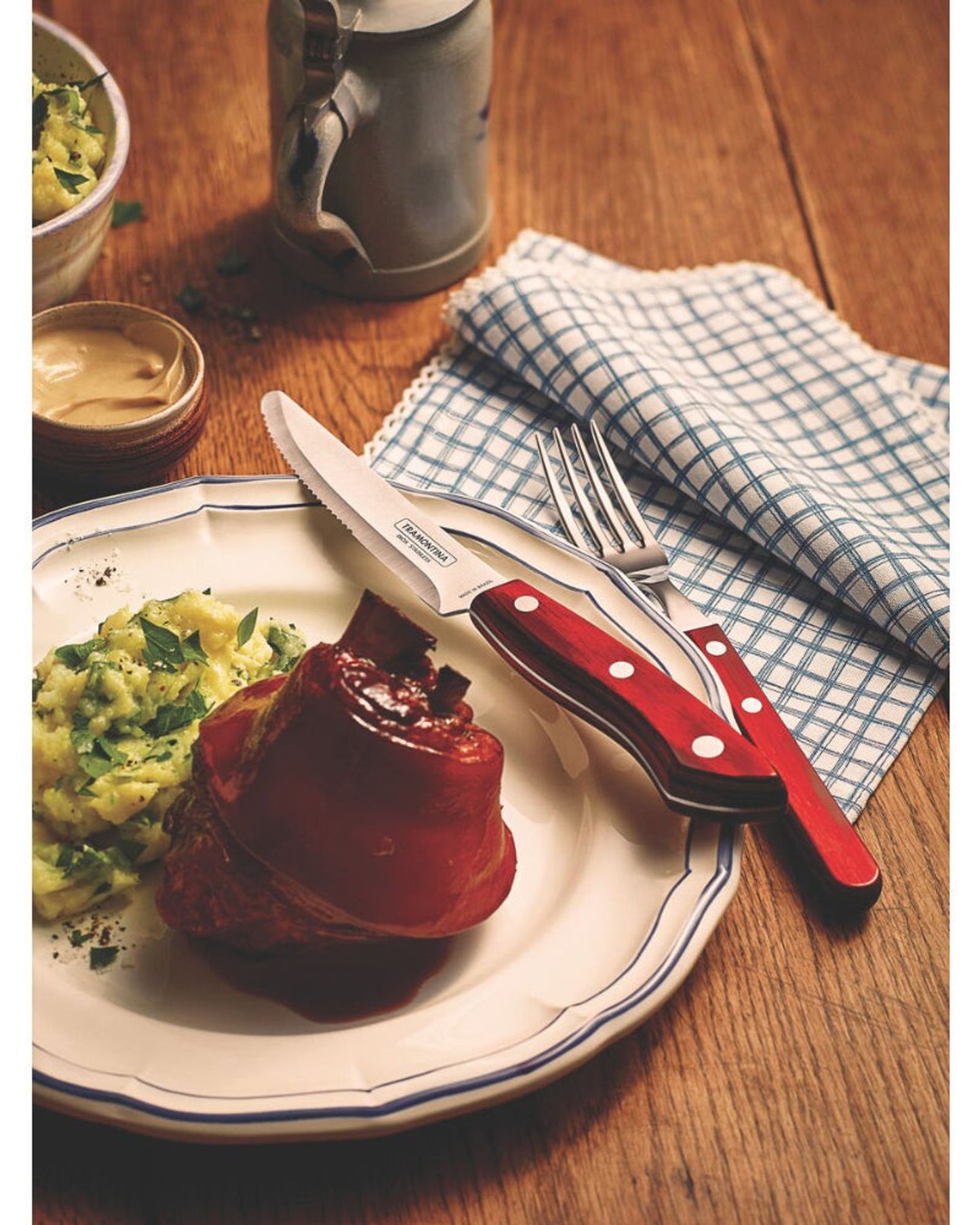 Tramontina Churrasco Table Fork Red