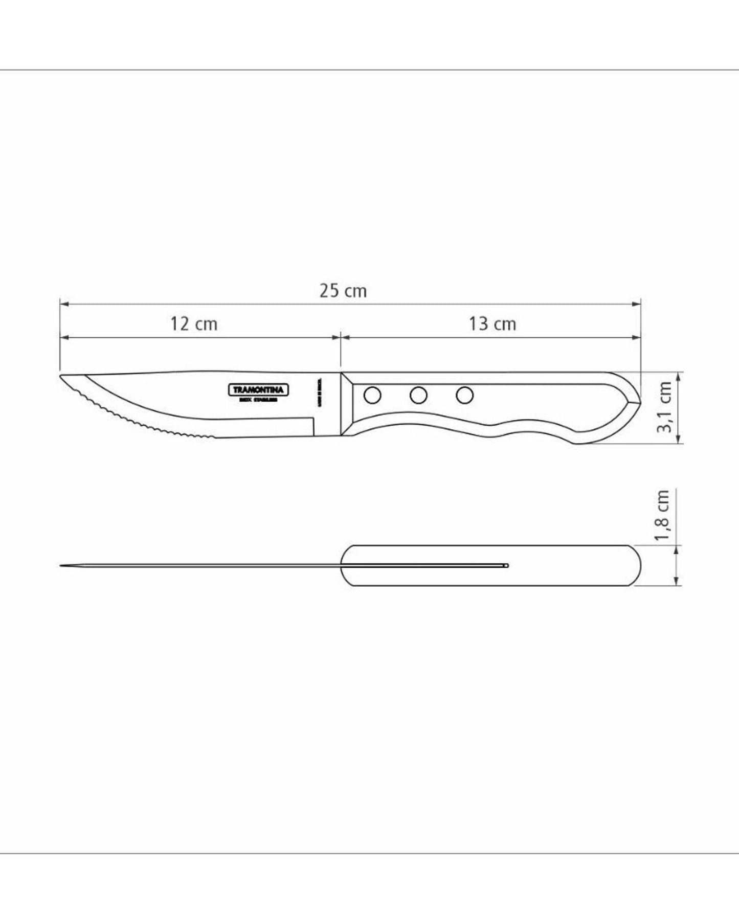 Tramontina Jumbo Steak Knife 5Inch Red
