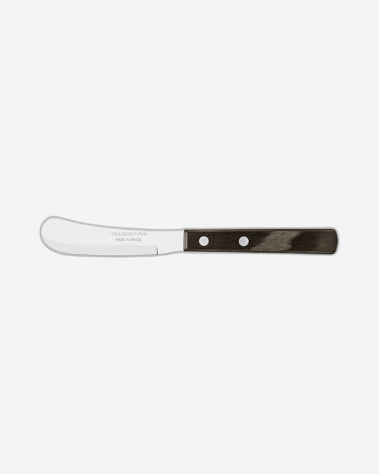 Tramontina Butter Knife with Stainless-Steel Blade and Brown Polywood Treated-Wood Handle 3"