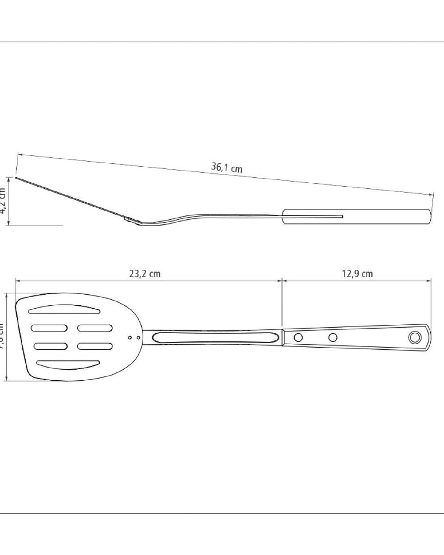 Tramontina Spatula with Stainless Steel Blade and  Treated Red Polywood Handle