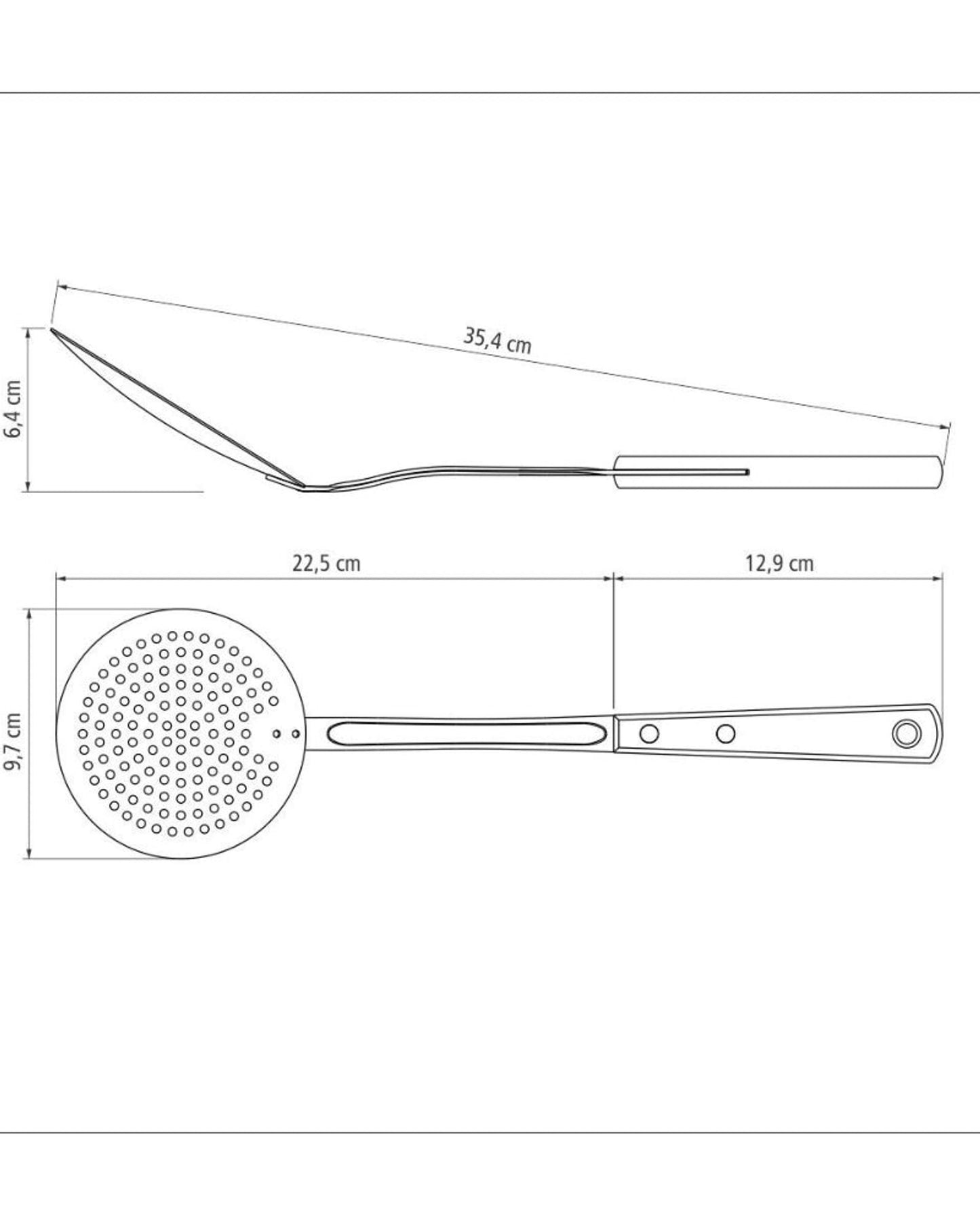 Tramontina Skimmer with Stainless-Steel Scoop and Treated Red Polywood Handle