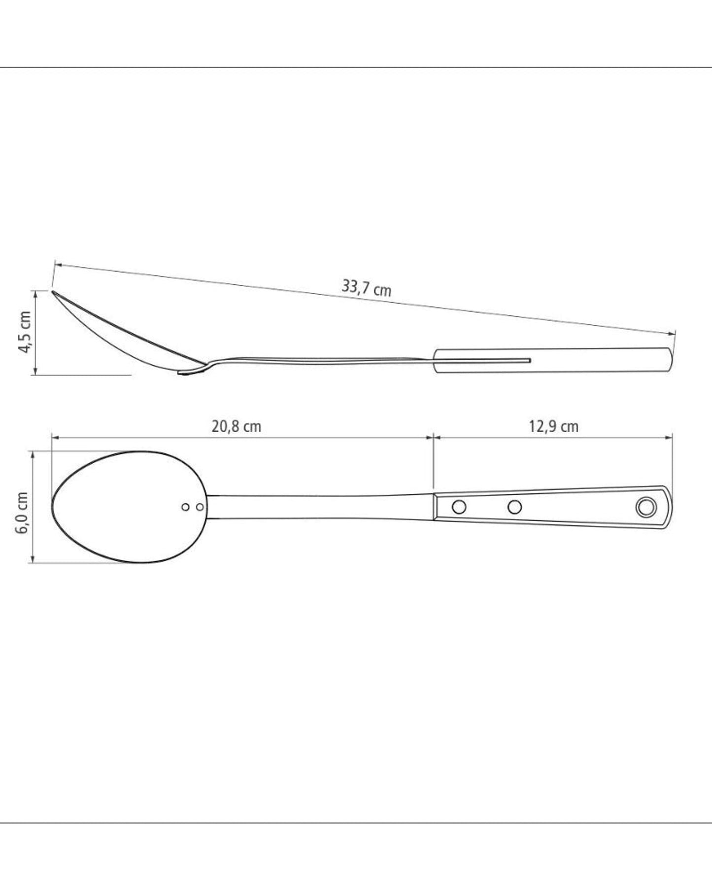 Tramontina Rice Spoon with Stainless-Steel Bowl and Treated Red Polywood Handle