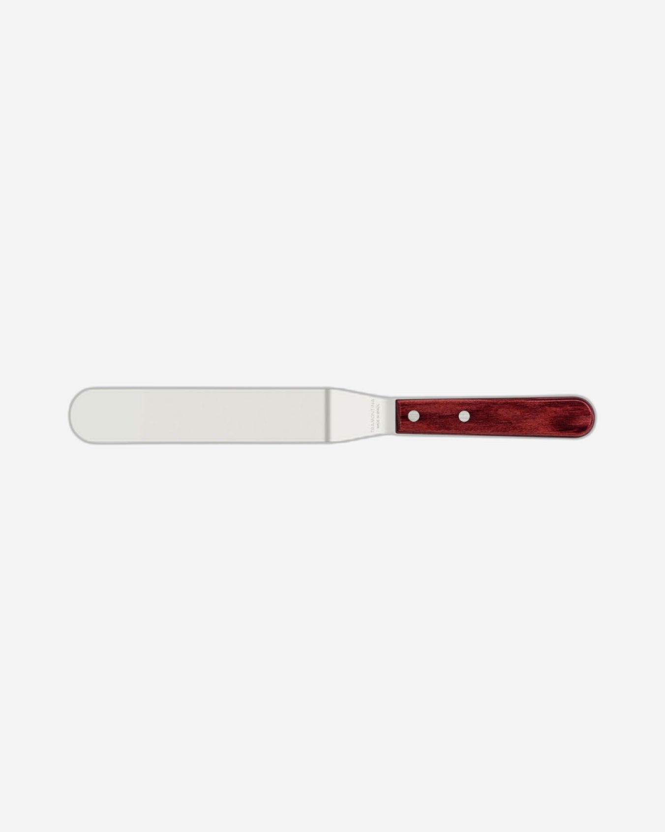 Tramontina Offset Spatula with Stainless-Steel Blade and Treated Red Polywood Handle 7"
