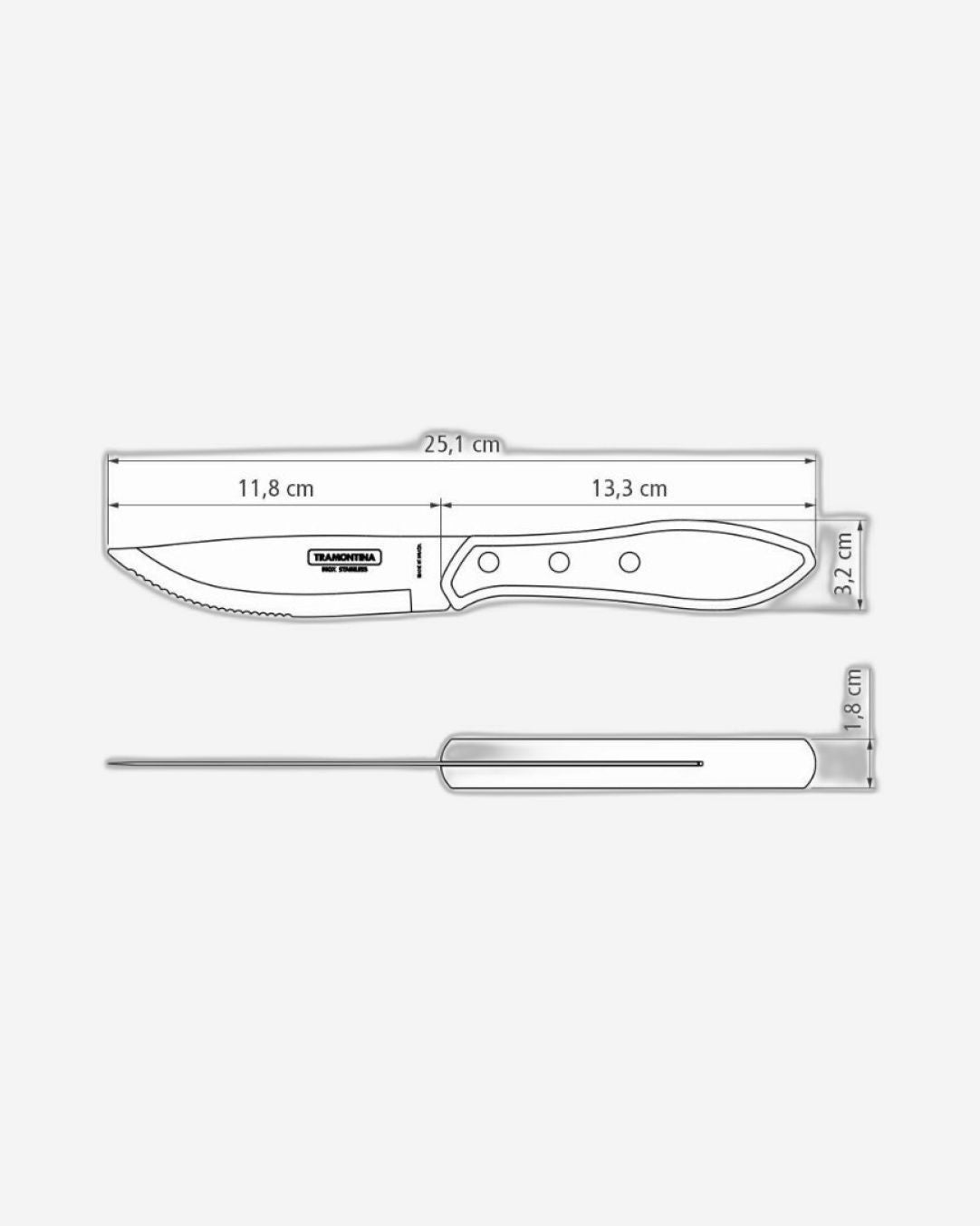 Tramontina Jumbo Steak Knife 5Inch Red
