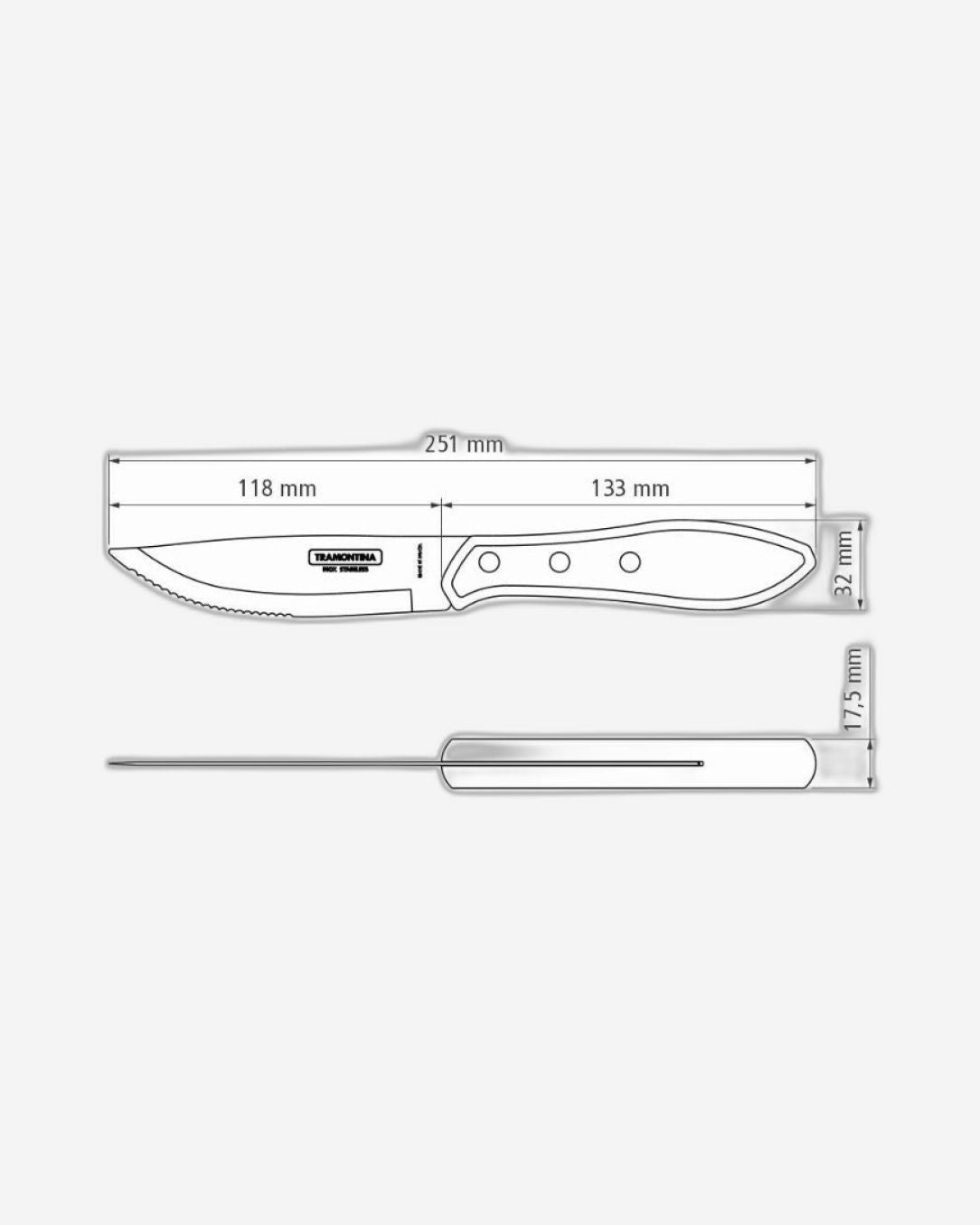 Tramontina Jumbo Steak Knife 5Inch Red
