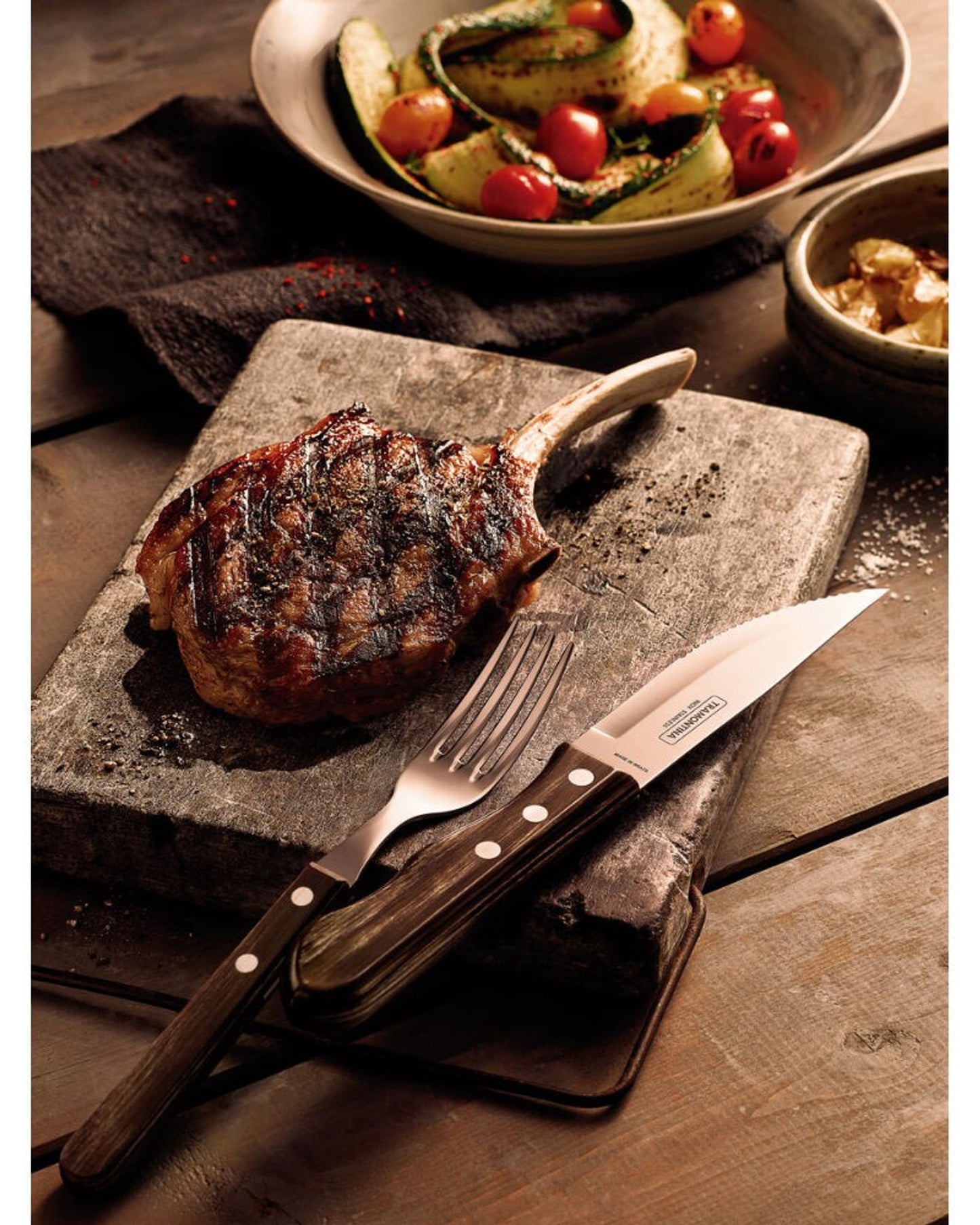 Tramontina Jumbo Steak Knife 5Inch Brown