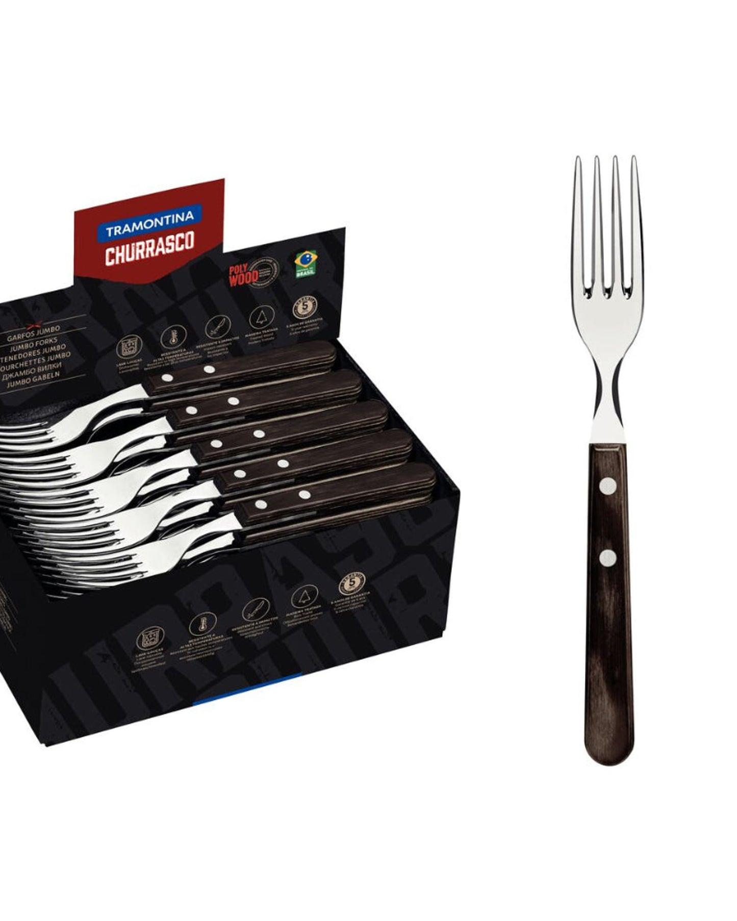 Tramontina Jumbo Fork Brown