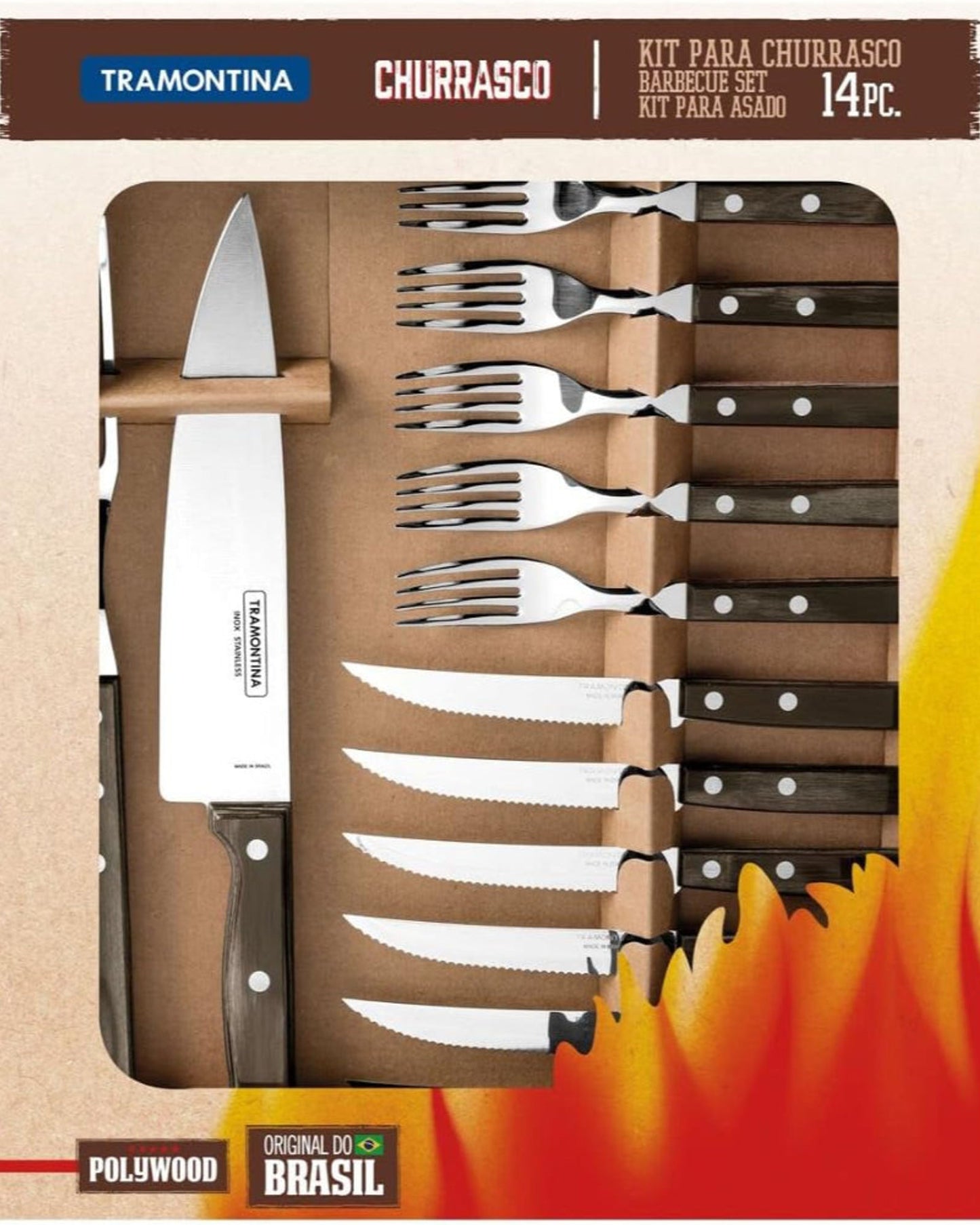 Tramontina Churrasco Barbecue Kit 14Pc
