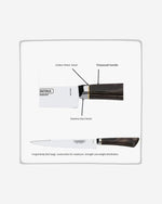 Tramontina Brazil  Century Wood Utility Knife with Stainless-Steel Blade and Brown Treated-Wood Handle 8"