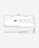 Tramontina Brazil  Tradicional 6 Inches Cleaver with Stainless Steel Blade and Natural Wood Handle