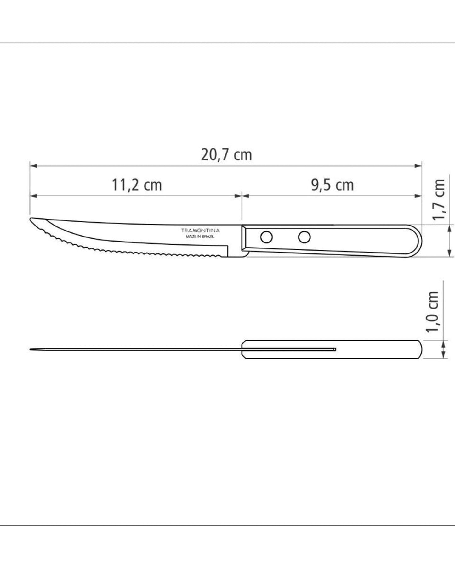 Tramontina Dynamic Steak Knife Set 6Pc