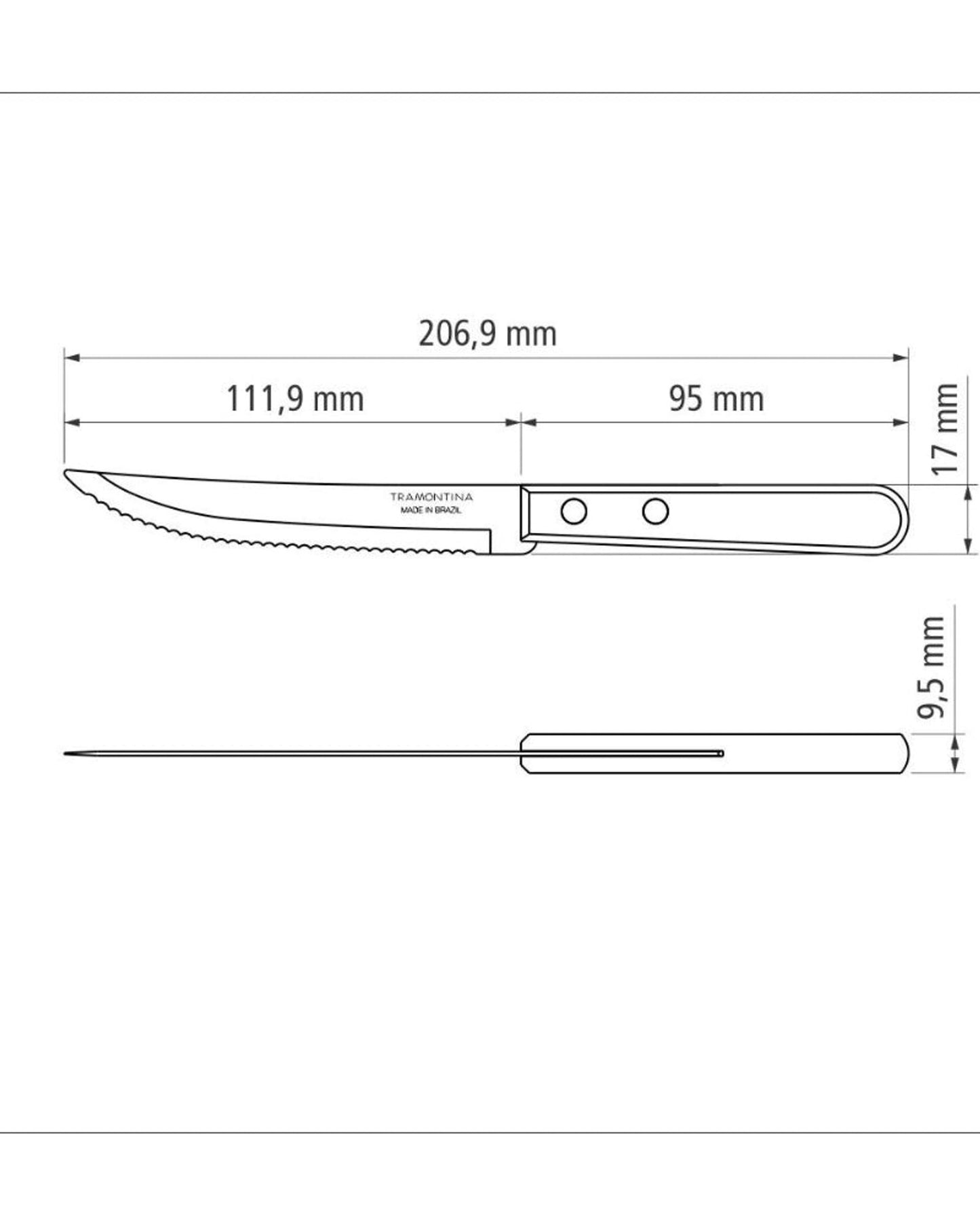 Tramontina Dynamic Steak Knife Set 6Pc