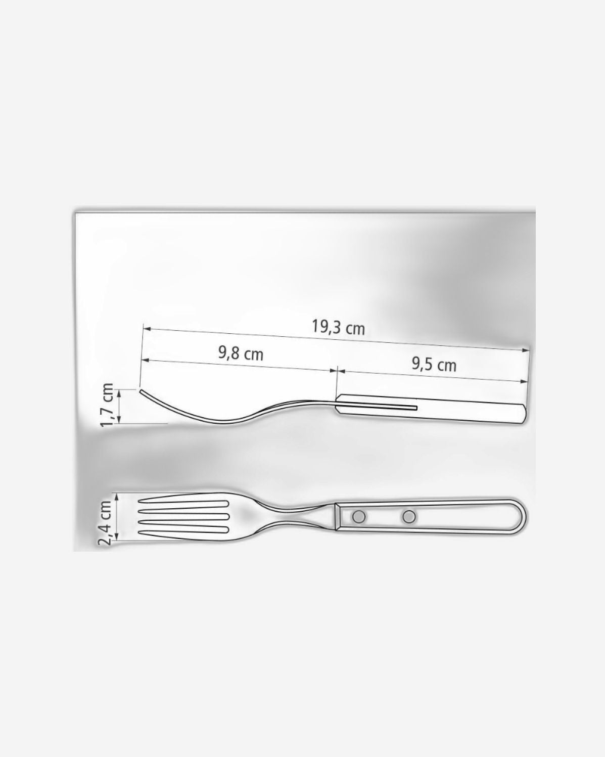 Tramontina Dynamic 6-Piece Set of Table Forks with Stainless-Steel Tines and Natural Wood Handles