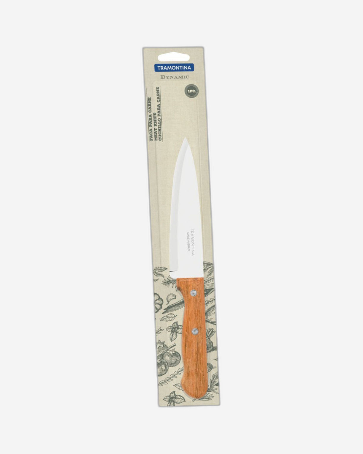 Tramontina Dynamic 6" Chef's Knife with Stainless-Steel Blade and Natural Wood Handle