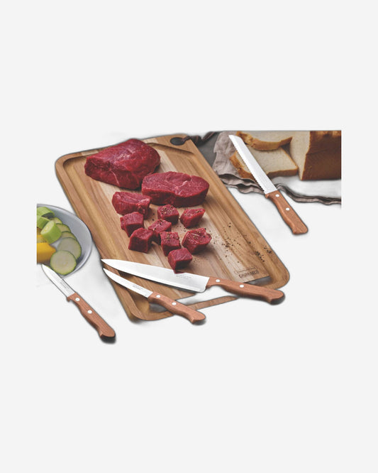 Tramontina Dynamic 8" Chef's Knife with Stainless-Steel Blade and Natural Wood Handle