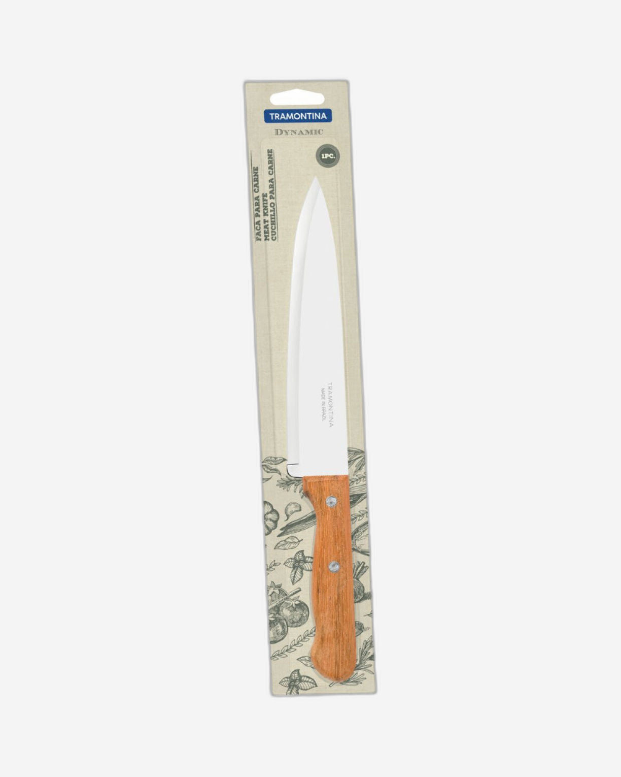 Tramontina Dynamic 8" Chef's Knife with Stainless-Steel Blade and Natural Wood Handle