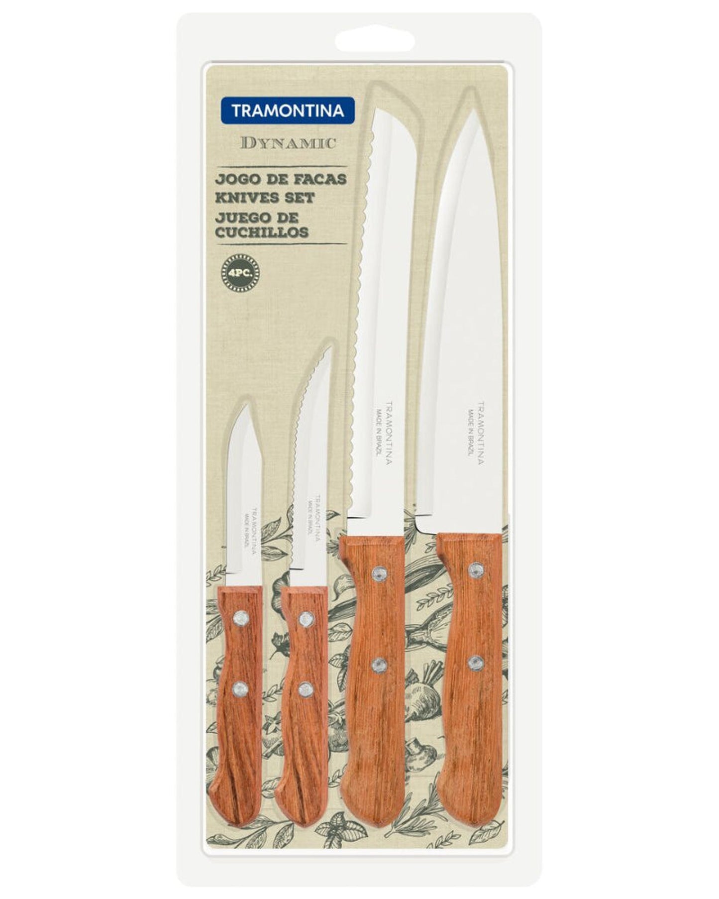 Tramontina Dynamic Knife Set 4Pc