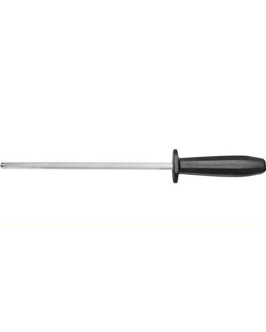 Tramontina Plenus Grooved Sharpener with Carbon Steel Stem and Black Polypropylene Handle 8"