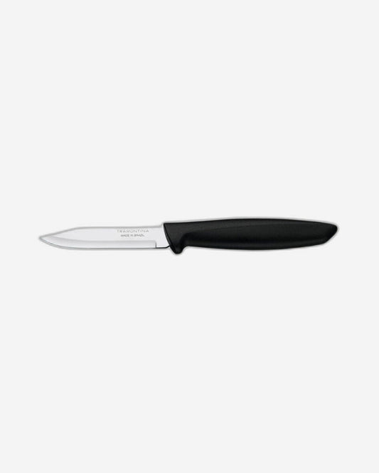Tramontina Plenus Vegetable and Fruit Knife with Stainless-Steel Blade and Black Polypropylene Handle 3"