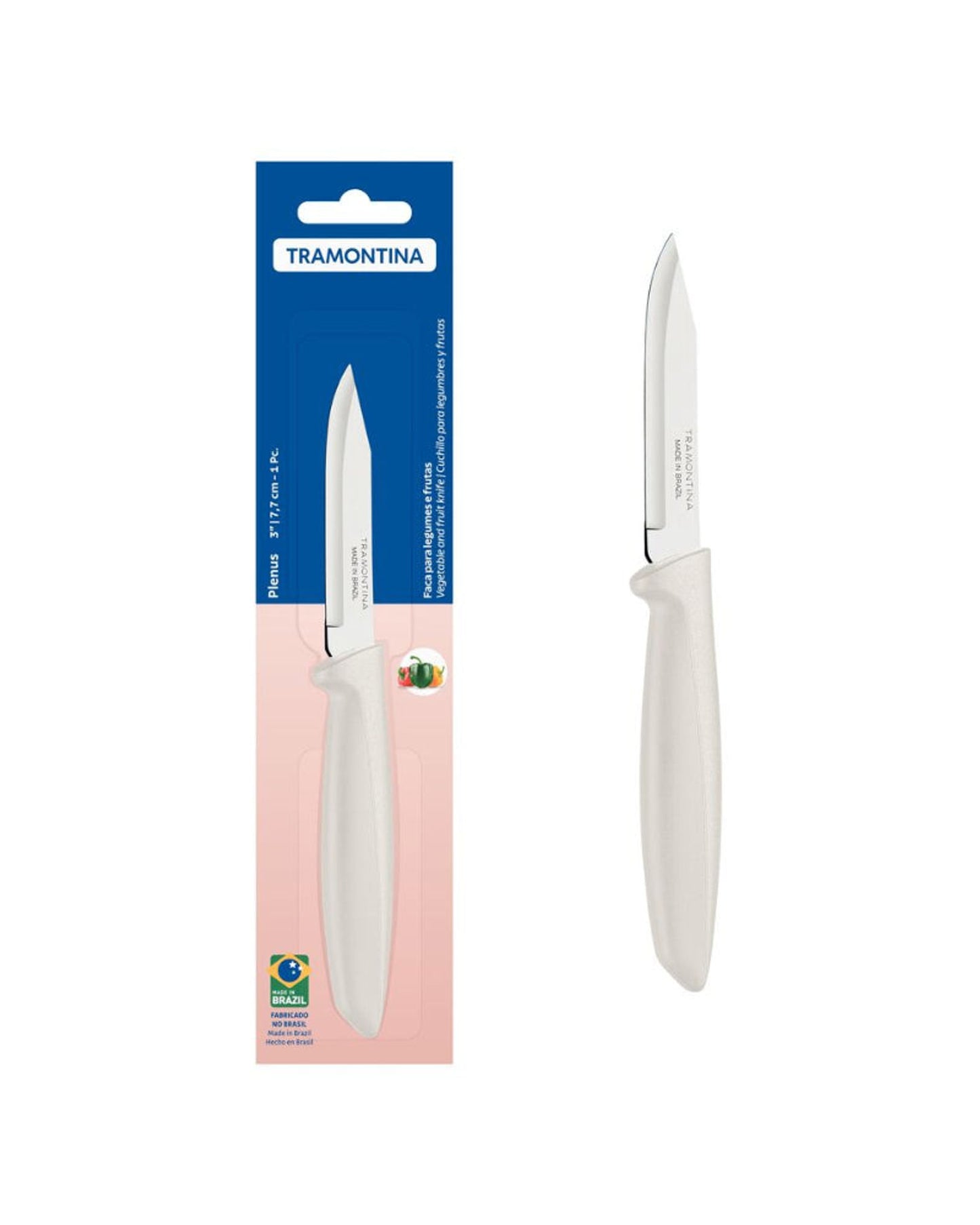 Tramontina Plenus Vegetable and Fruit Knife 3Inch White
