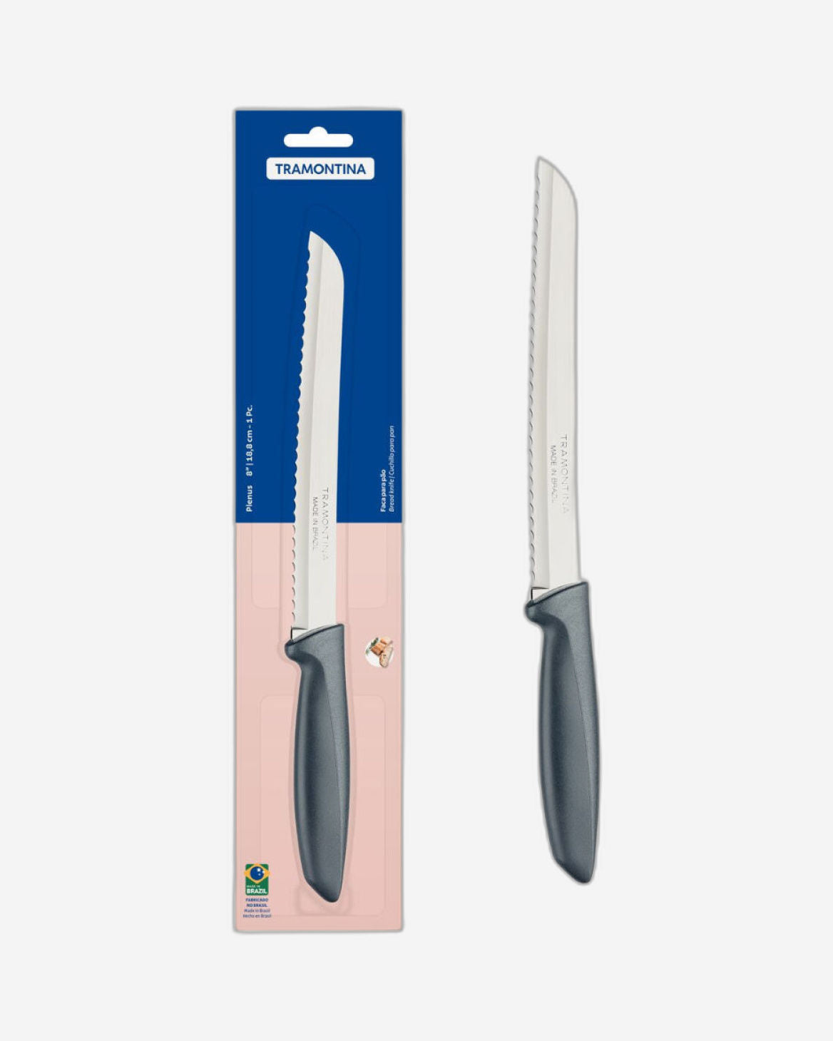 Tramontina Plenus Bread Knife 8Inch Grey
