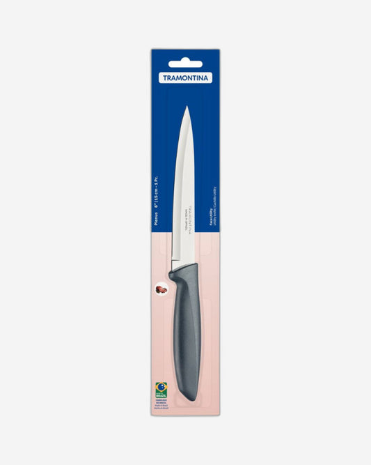 Tramontina Plenus Utility Knife with Stainless-Steel Blade and Grey Polypropylene Handle 6"
