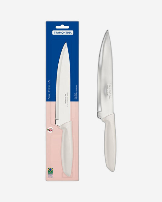 Tramontina Plenus Chef's Knife with Stainless-Steel Blade and Off White Polypropylene Handle 8"