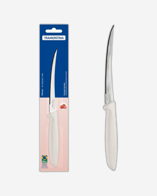Tramontina Plenus Tomato Knife with Stainless-Steel Blade and Off White Polypropylene Handle 5"
