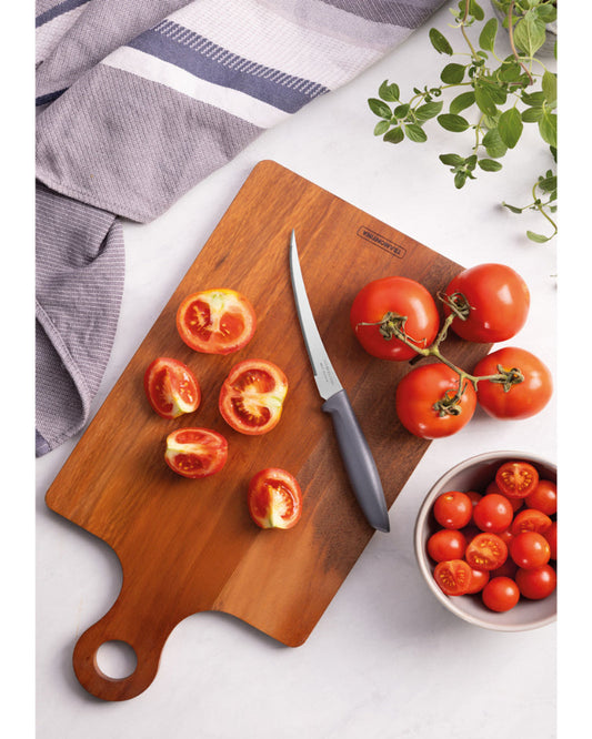 Tramontina Plenus Tomato Knife with Stainless-Steel Blade and Grey Polypropylene Handle 5"
