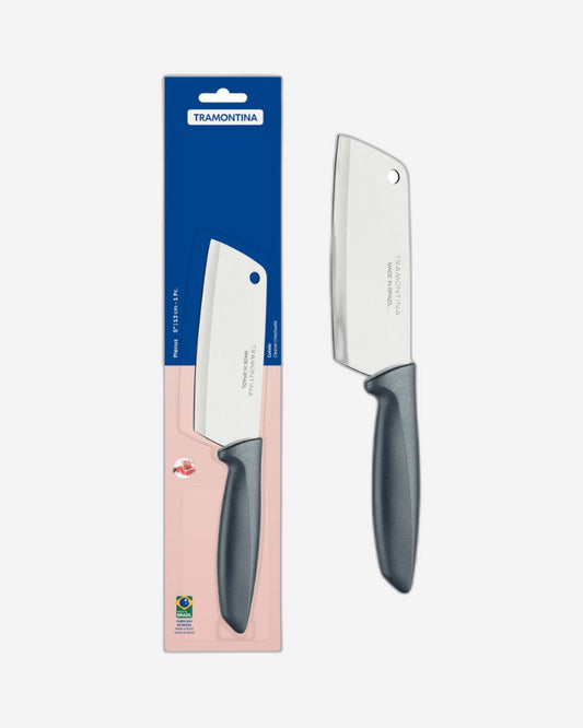 Tramontina Cleaver Plenus Chef's Knife with Stainless-Steel Blade and Grey Polypropylene Handle 5"