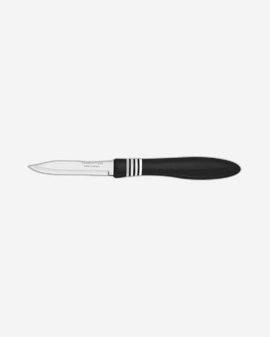 Tramontina Cor & Cor 3" Vegetable and Fruit Knife with Stainless-Steel Blade and Black Polypropylene Handle