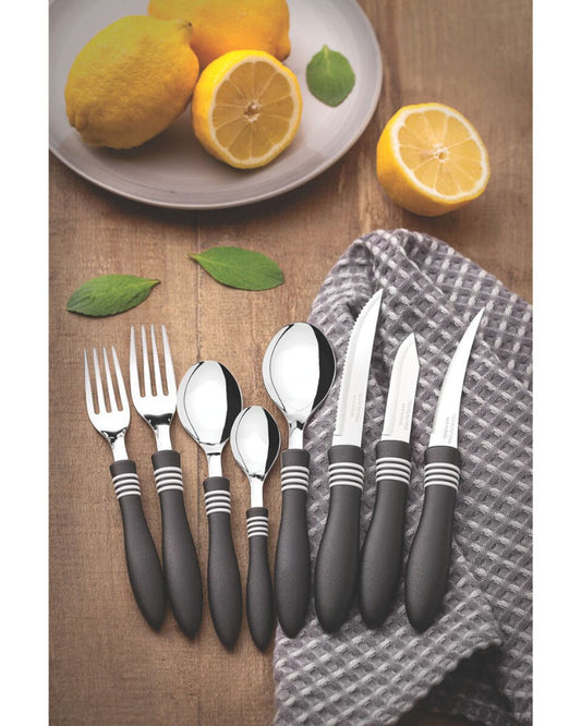Tramontina Cor & Cor 3" Vegetable and Fruit Knife with Stainless-Steel Blade and Black Polypropylene Handle