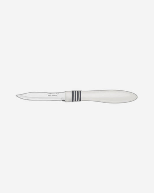 Tramontina Cor & Cor 3" Vegetable and Fruit Knife with Stainless-Steel Blade and White Polypropylene Handle