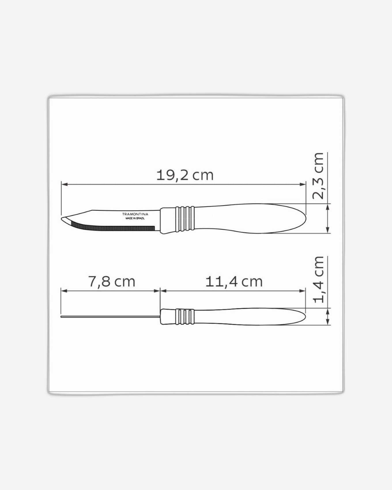Tramontina Cor and Cor Vegetable and Fruit Knife 3Inch