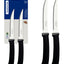 Tramontina Felice Steak Knife Set 2Pc Micro Serrated Black