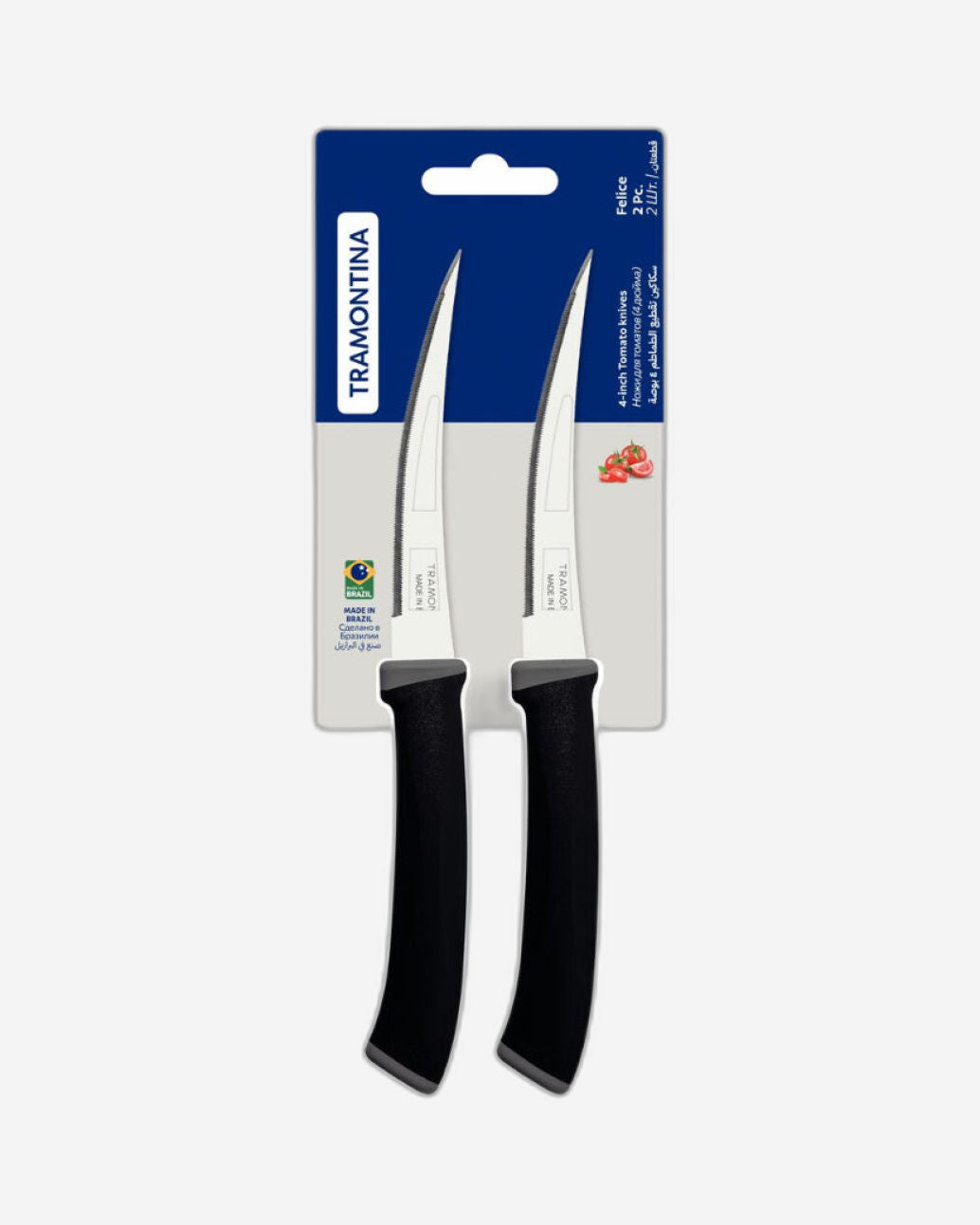 Tramontina Felice Tomato Knives 2Pc Black