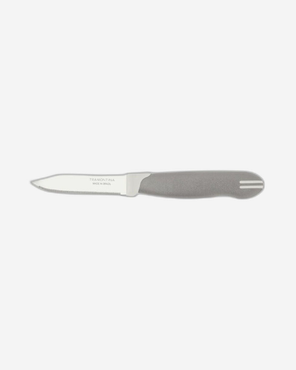Tramontina Multicolor Vegetable and Fruit Knife Set 2Pc Grey