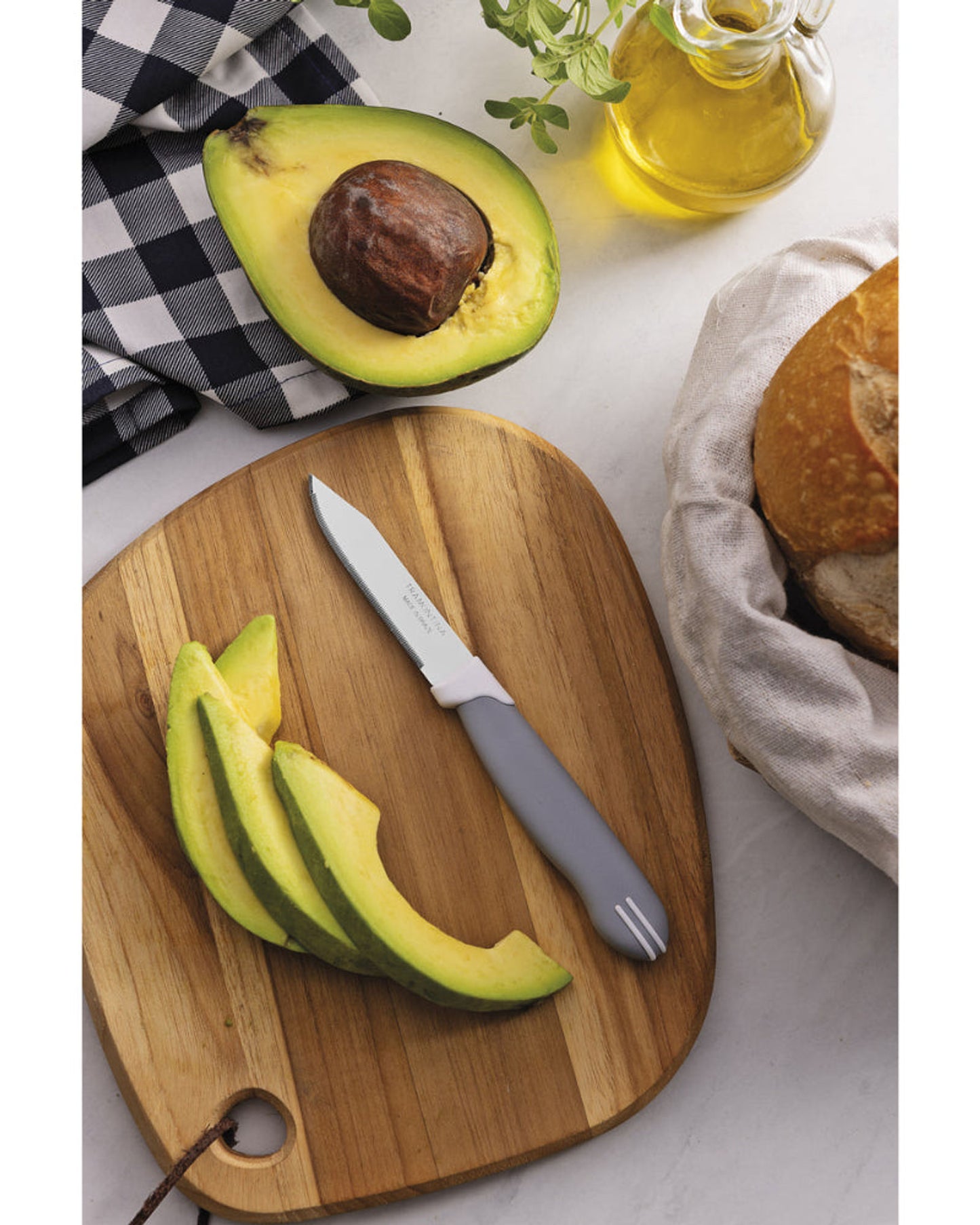 Tramontina Multicolor Vegetable and Fruit Knife Set 2Pc Grey