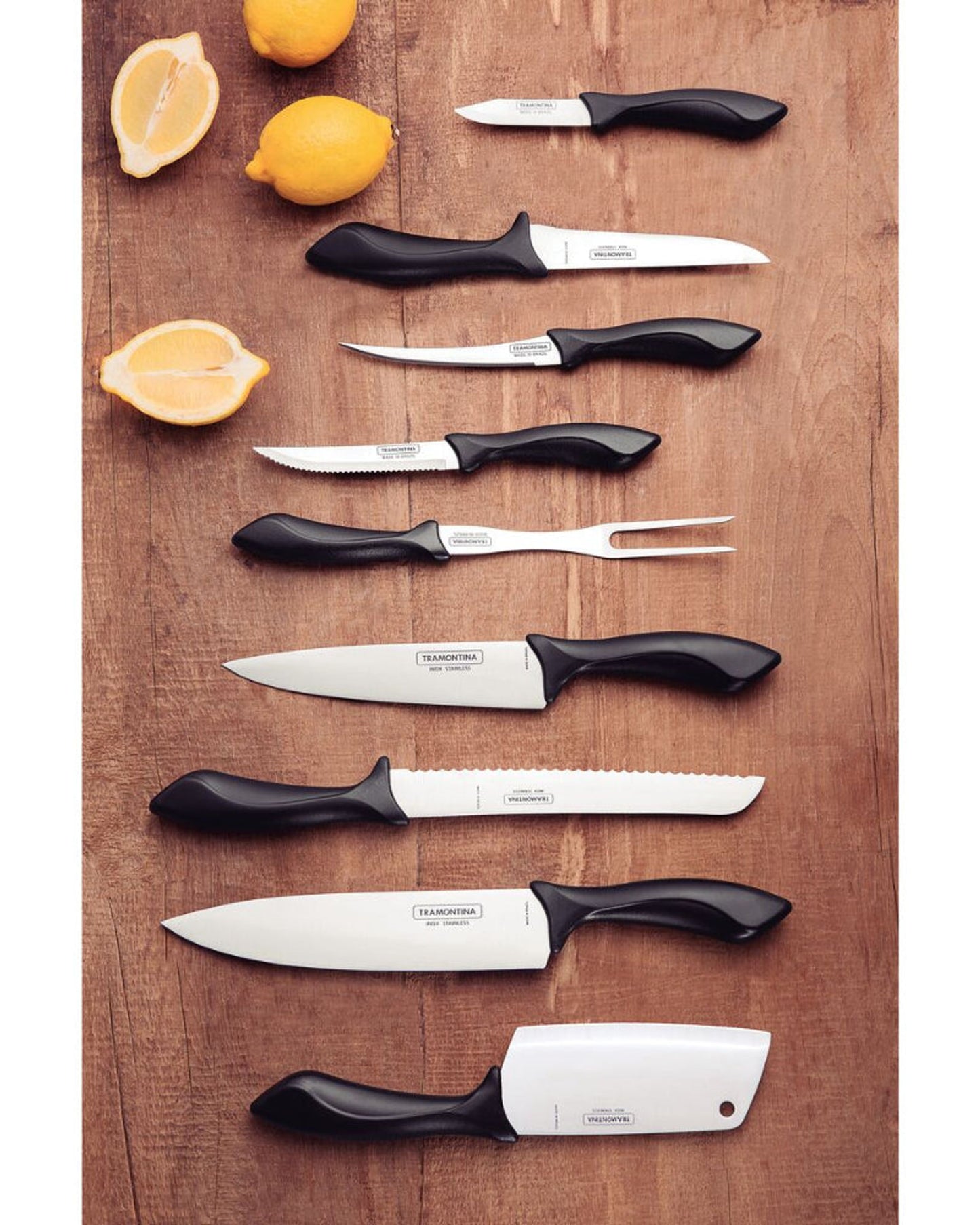 Tramontina Affilata 3" Vegetable and Fruit Knife with Stainless-Steel Blade and Black Polypropylene Handle