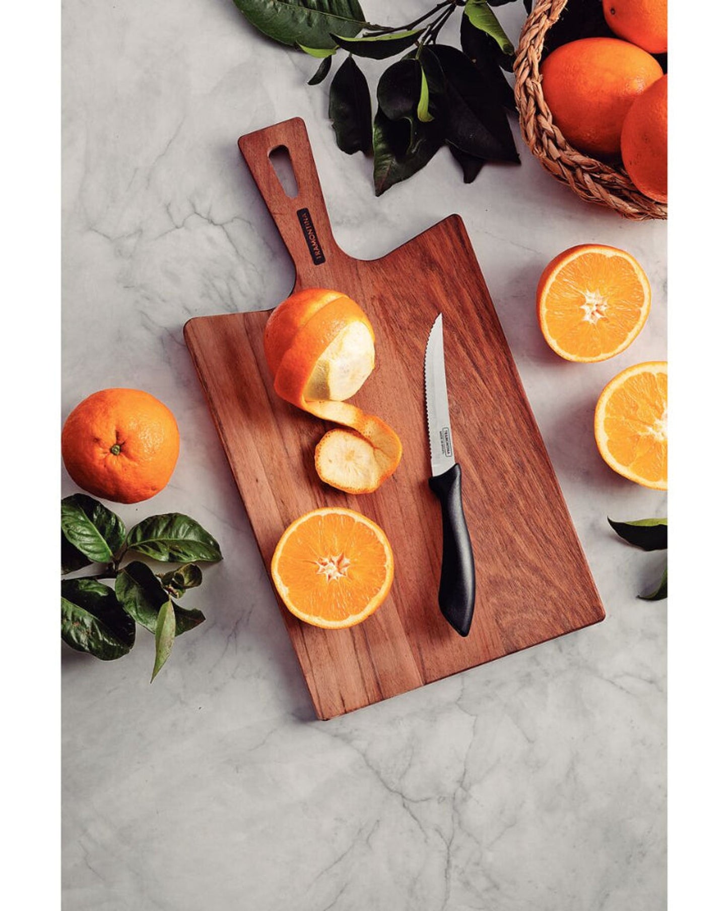 Tramontina Affilata 5" Steak and Fruit Knife with Stainless-Steel Blade and Black Polypropylene Handle