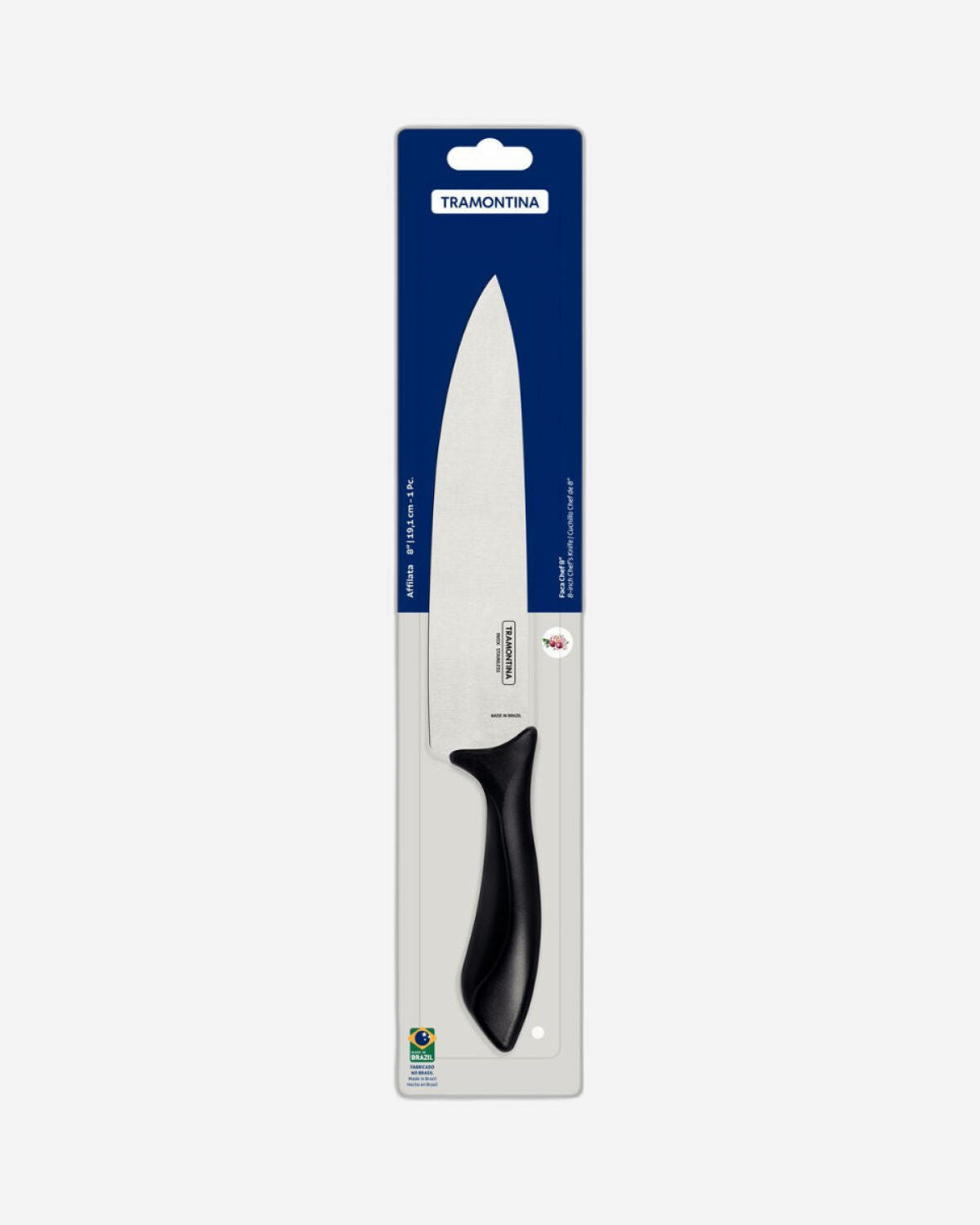 Tramontina Affilata 8" Chef's Knife with Stainless-Steel Blade and Black Polypropylene Handle