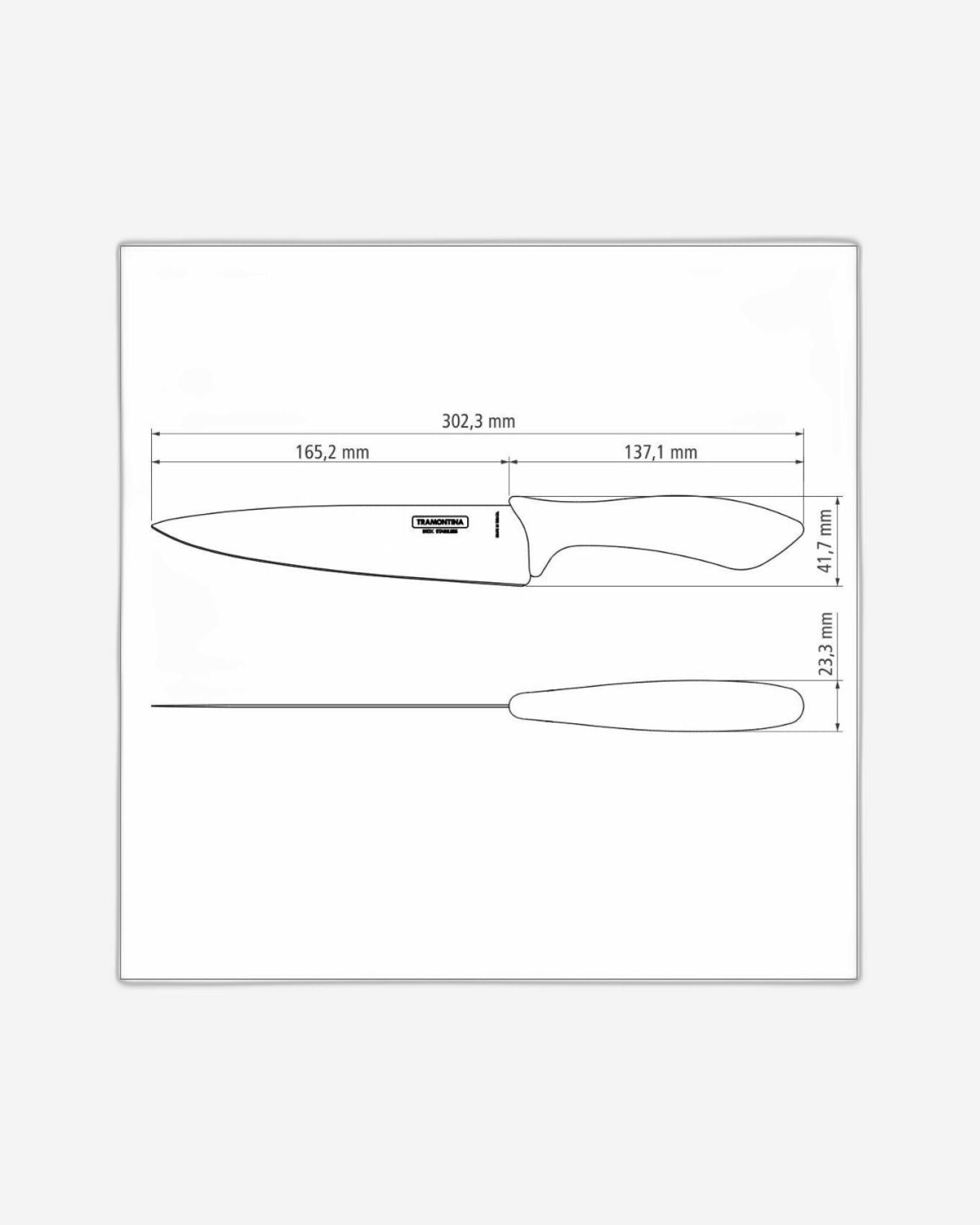 Tramontina Affilata 7" Utility Knife with Stainless-Steel Blade and Black Polypropylene Handle